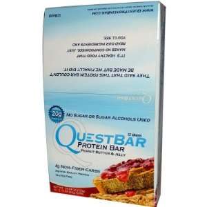  Quest Bar  Protein Bar, Peanut Butter & Jelly, 2.12oz each 