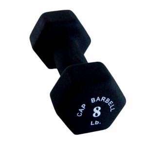  8 lb Black Neoprene Dumbbell