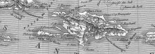 WEST INDIES:Amerique:Carte des Antilles 1844,1875 map  