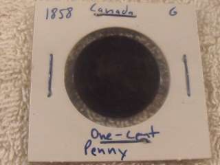 1858 CANADA Penny / One Cent   Rare Beauty   G  