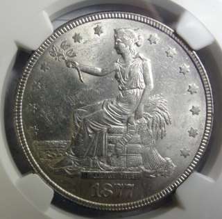 1877 TRADE DOLLAR NGC MS60, VERY NICE  