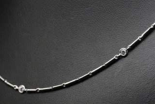 Mappin & Webb Chimento 18k White Gold Bamboo Diamond Necklace  