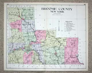 Above: A Big, Colorful 1912 Map of Broome County, New York