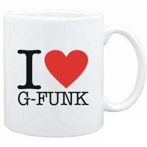  Mug White  I LOVE G Funk  Music
