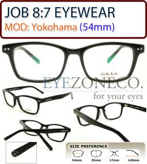 EyezoneCo] JOB 87 Full Rim Frames YOKOHAMA/54/BLK 3D  