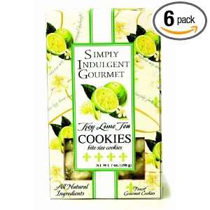 Simply Indulgent Gourmet Key Lime Tea Cookies, 7 Ounce Boxes (Pack of 