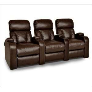 Albany 8630 Power Recline Bonded Leather Home Theater Seats   Row of 3
