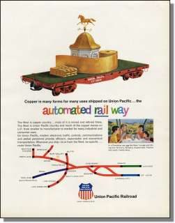 1964 Union Pacific Railroad Automated Rail Way Print Ad  