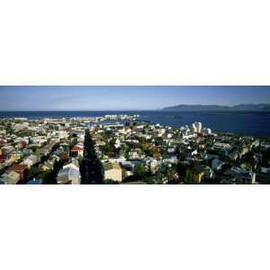  High Angle View of a City, Reykjavik, Iceland Photographic 