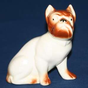 Vintage USA Pottery French Bulldog Dog Figurine Heavy  