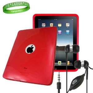 Apple Ipad Accessories Kit: ** RED ** Rubberized Case Skin Cover+ iPad 