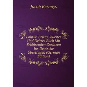   tzen Ins Deutsche Ã?bertragen (German Edition) Jacob Bernays Books
