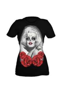  Blonde Day Of The Dead Roses Girls T Shirt Clothing