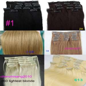 18 inch /45CM clip in human hair extensions,7pcs,70g  