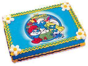   Papa Smurfette Party Edible Image Birthday Cake Topper LUCKS  