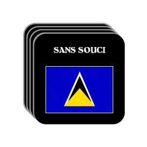  Saint Lucia   SANS SOUCI Set of 4 Mini Mousepad Coasters 