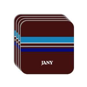 Personal Name Gift   JANY Set of 4 Mini Mousepad Coasters (blue 