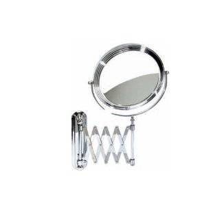 Kingsley 10 X Mag Chrome 8 Round Mirror Accordian Wall Mount by 