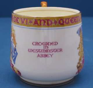 Paragon George VI & Queen Elizabeth Lion Handle Mug  