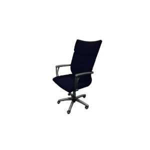   Vinyl High Back Office Chair, Indigo (Dark Blue): Office Products