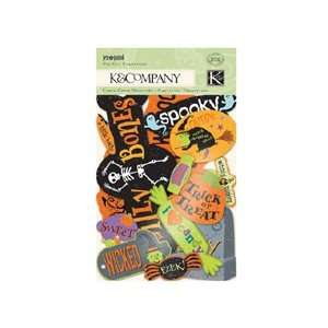 Halloween Whimsy Words Die Cut Cardstock: Home & Kitchen