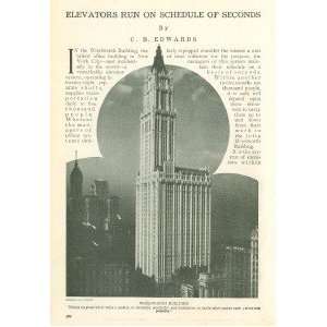  1913 Elevators in Woolworth Building New York City 