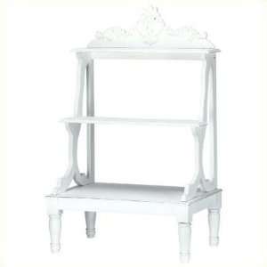  Distressed White Wood Plant Stand: Home & Kitchen