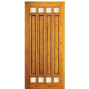   x80 Contemporary Design Solid Red Oak Entry Door