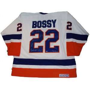 New York Islanders Autographed Mike Bossy White Replica Jersey with 15 