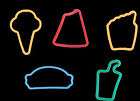 20 fast food glow in the dark silly bandz rings