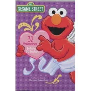   Street Elmo 32 Valentines Valentine Cards & Sticker: Toys & Games