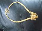 22k Solid gold Filigree textured Long necklace Chain 22