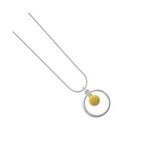 Mini Water Polo Ball Pearl Acrylic Pendant Snake Chain Charm Necklace 