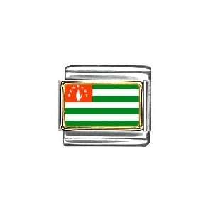  Abkhazia Flag Italian Charm Bracelet Link: Jewelry