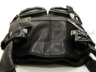 Makowsky Tote Bag Black Glove Leather TONI Pocket Satchel Handbag 