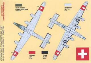 KORA Decals 1/72 SWISS B 24H LIBERATOR Bomber  