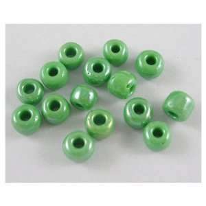  DIY Jewelry Making: 1 OZ of Glass Seed Beads, Opaque Green 