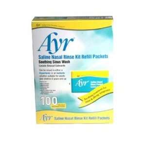  Ayr Saline Nasal Rinse Kit Refill   100 packs: Health 