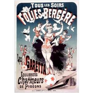  French Vintage Memorabilia Poster   Folies Bergere   Les 