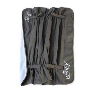  Waterproof Stroller Blanket   Black with cream fleece 