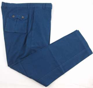   BRADDOCK Italy Navy Blue Cotton Khaki Chino Pants 38 x 34 MSRP $295