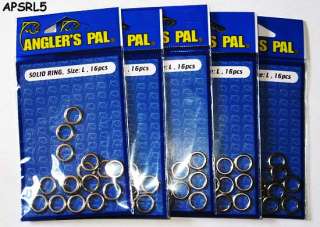 packs Solid Rings L for Jigging Assist Hooks 250lb  