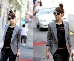 Hot/Unique Fitted Vogue Gray Jacket Suit 2630# S/M/L  