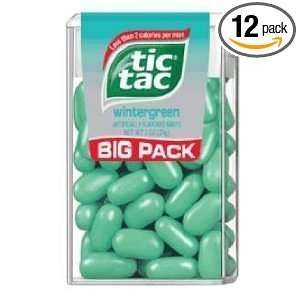 Tic Tac Big Pack Wintergreen (Pack of 12):  Grocery 