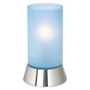    Blue Glass Touch Operated Uplight Accent Lamp