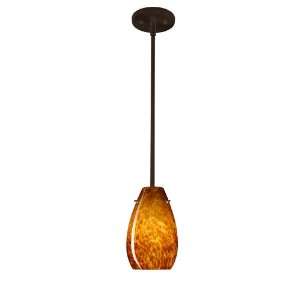   Amber Cloud Pera 9 Single Light Compact Fluorescent Pendant with Bron