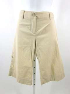 THEORY Tan Boot Cut Bermuda Roll Up Shorts Pants Sz 4  