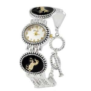  Geneva Womens Western Horse Link Bracelet Watch Jewelry