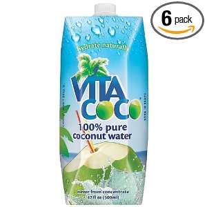 Vita Coco Coconut Water, Pure, 1 Count (Pack of 6)  