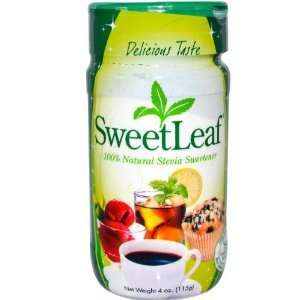 Sweet Leaf Sweetener Sweeteners SteviaPlus Powder 4 oz. shaker jar 